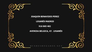 abogado Joaquin Benavides Perez en la localidad de Leganés