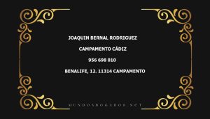 abogado Joaquin Bernal Rodriguez en la localidad de Campamento