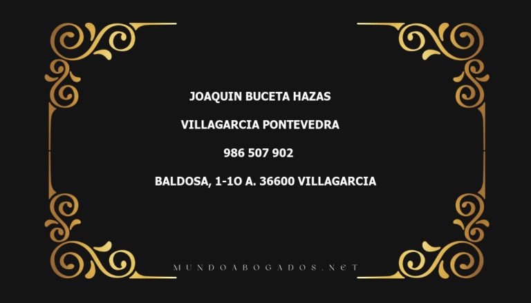 abogado Joaquin Buceta Hazas en la localidad de Villagarcia