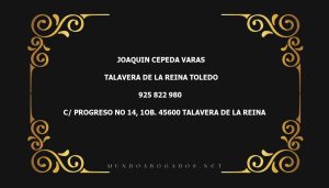 abogado Joaquin Cepeda Varas en la localidad de Talavera de la Reina