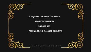 abogado Joaquin Claramonte Arenos en la localidad de Sagunto