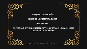 abogado Joaquin Cortes Peña en la localidad de Jerez de la Frontera