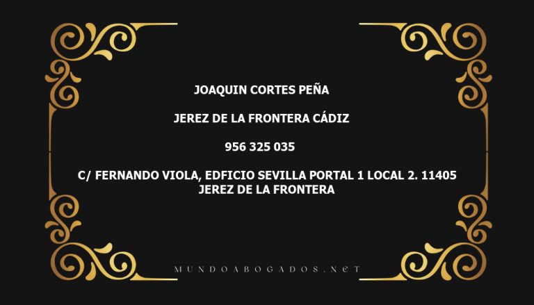 abogado Joaquin Cortes Peña en la localidad de Jerez de la Frontera