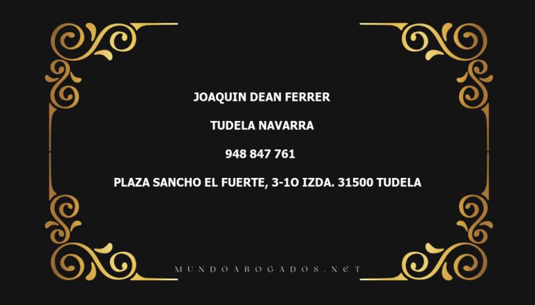 abogado Joaquin Dean Ferrer en la localidad de Tudela