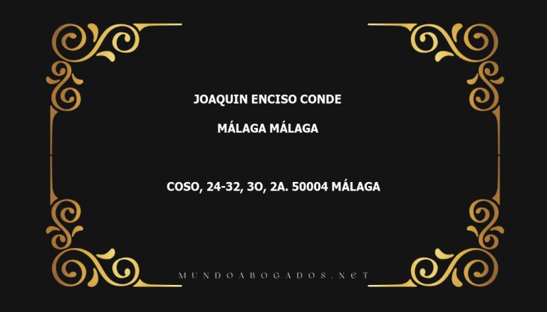 abogado Joaquin Enciso Conde en la localidad de Málaga