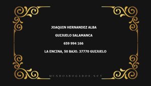 abogado Joaquin Hernandez Alba en la localidad de Guijuelo