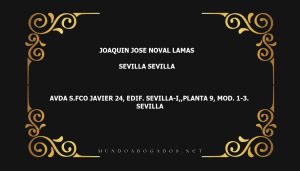 abogado Joaquin Jose Noval Lamas en la localidad de Sevilla