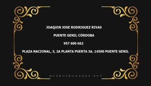 abogado Joaquin Jose Rodriguez Rivas en la localidad de Puente Genil