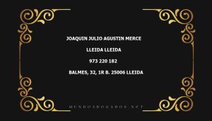 abogado Joaquin Julio Agustin Merce en la localidad de Lleida