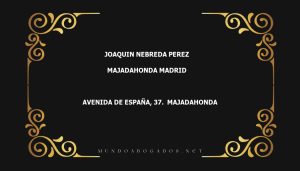 abogado Joaquin Nebreda Perez en la localidad de Majadahonda