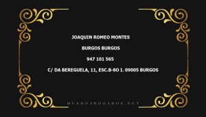 abogado Joaquin Romeo Montes en la localidad de Burgos