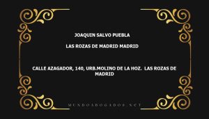 abogado Joaquin Salvo Puebla en la localidad de Las Rozas de Madrid