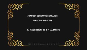 abogado Joaquín Serranos Serranos en la localidad de Albacete