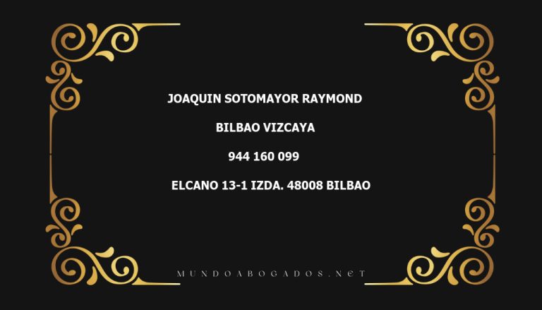 abogado Joaquin Sotomayor Raymond en la localidad de Bilbao