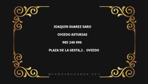 abogado Joaquin Suarez Saro en la localidad de Oviedo