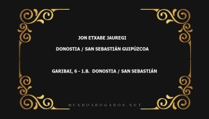 abogado Jon Etxabe Jauregi en la localidad de Donostia / San Sebastián