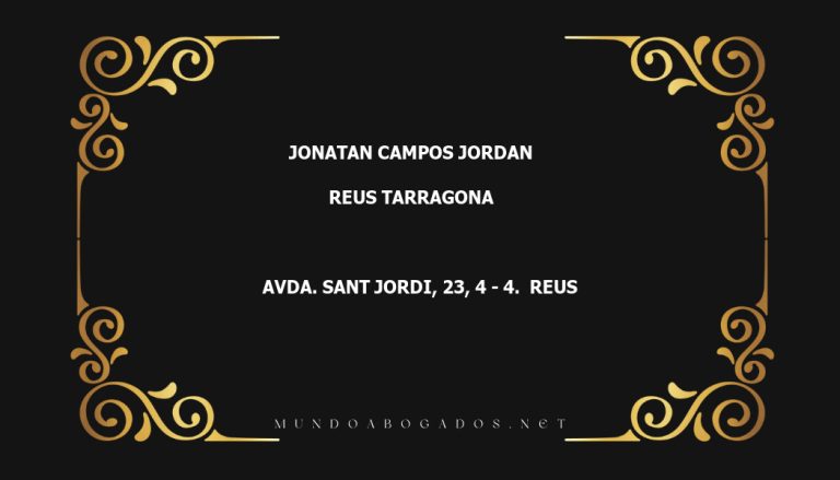 abogado Jonatan Campos Jordan en la localidad de Reus