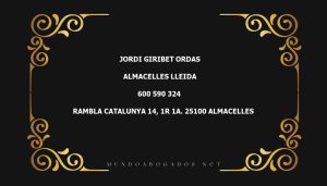 abogado Jordi Giribet Ordas en la localidad de Almacelles