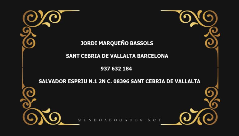 abogado Jordi Marqueño Bassols en la localidad de Sant Cebria de Vallalta