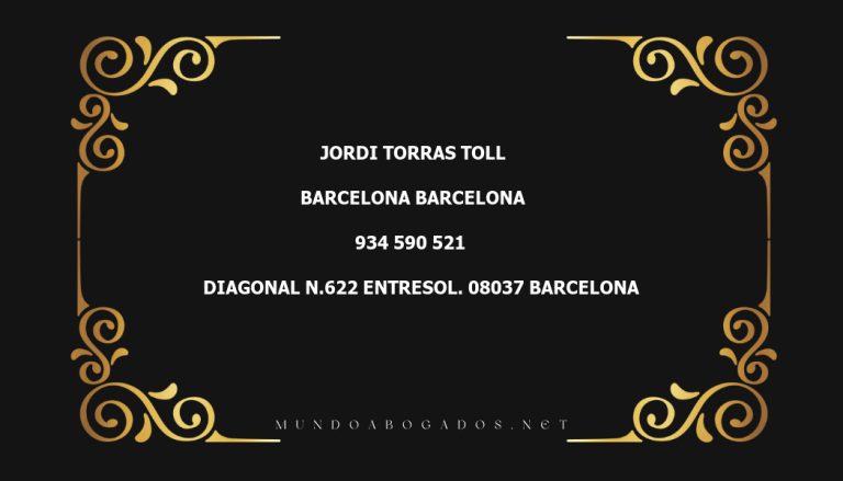 abogado Jordi Torras Toll en la localidad de Barcelona