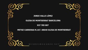 abogado Jordi Valle López en la localidad de Olesa de Montserrat