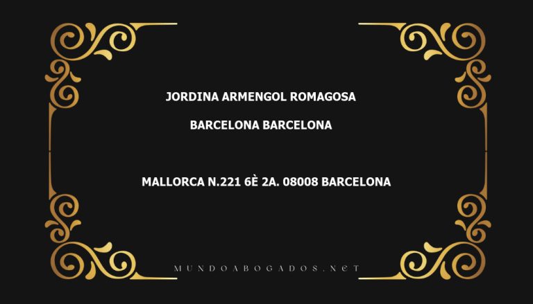 abogado Jordina Armengol Romagosa en la localidad de Barcelona