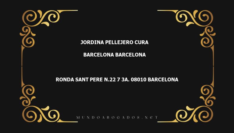 abogado Jordina Pellejero Cura en la localidad de Barcelona