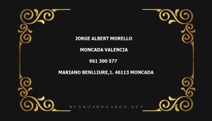 abogado Jorge Albert Morello en la localidad de Moncada