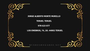 abogado Jorge Alberto Morte Murillo en la localidad de Teruel