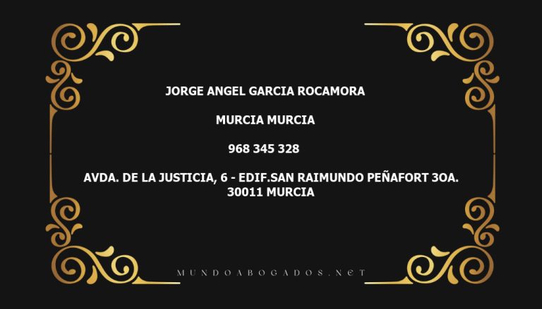 abogado Jorge Angel Garcia Rocamora en la localidad de Murcia