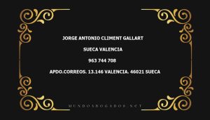 abogado Jorge Antonio Climent Gallart en la localidad de Sueca