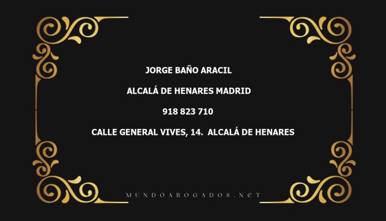 abogado Jorge Baño Aracil en la localidad de Alcalá de Henares