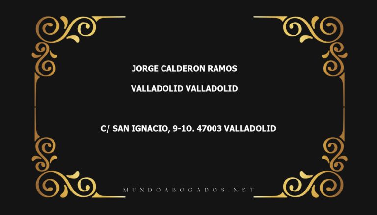 abogado Jorge Calderon Ramos en la localidad de Valladolid