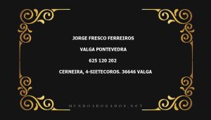 abogado Jorge Fresco Ferreiros en la localidad de Valga