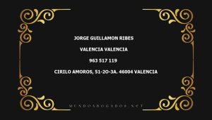 abogado Jorge Guillamon Ribes en la localidad de Valencia