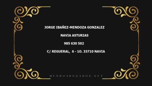 abogado Jorge Ibañez-Mendoza Gonzalez en la localidad de Navia