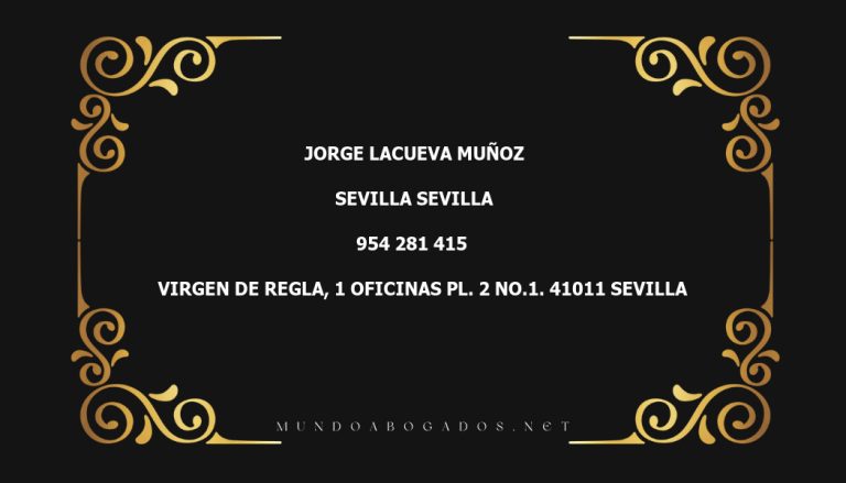 abogado Jorge Lacueva Muñoz en la localidad de Sevilla