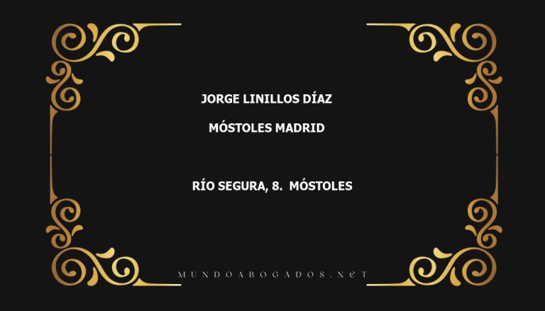 abogado Jorge Linillos Díaz en la localidad de Móstoles