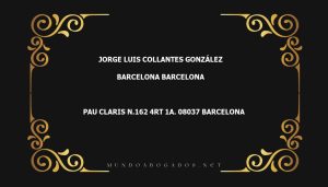 abogado Jorge Luis Collantes González en la localidad de Barcelona