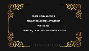 abogado Jorge Molla Alcover en la localidad de Albalat Dels Sorells