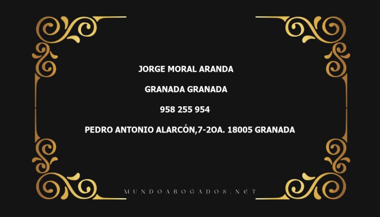 abogado Jorge Moral Aranda en la localidad de Granada