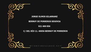 abogado Jorge Olmos Gilarranz en la localidad de Bernuy de Porreros