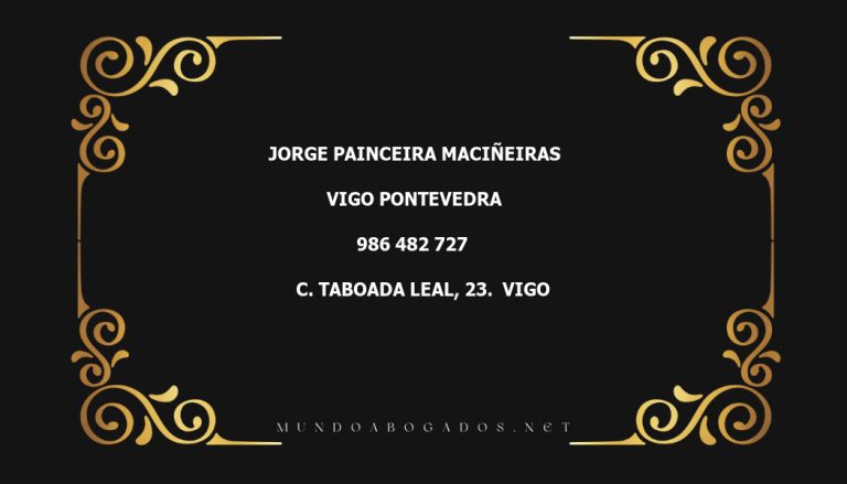 abogado Jorge Painceira Maciñeiras en la localidad de Vigo