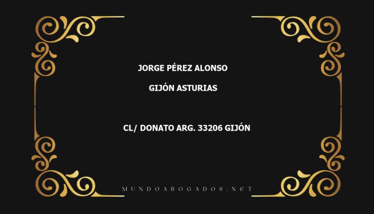 abogado Jorge Pérez Alonso en la localidad de Gijón