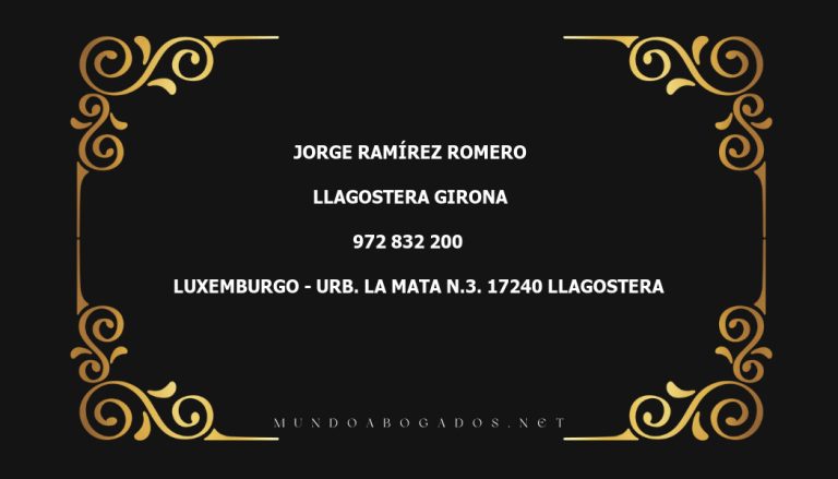 abogado Jorge Ramírez Romero en la localidad de Llagostera