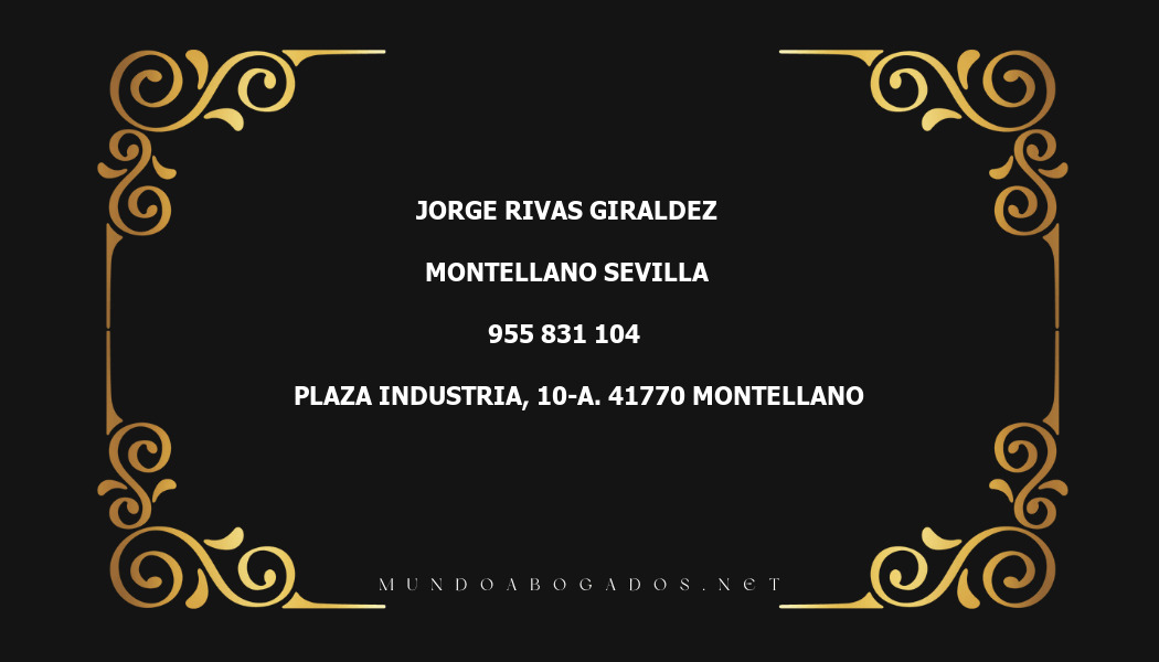 abogado Jorge Rivas Giraldez en la localidad de Montellano