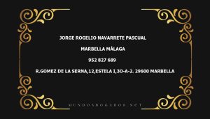 abogado Jorge Rogelio Navarrete Pascual en la localidad de Marbella