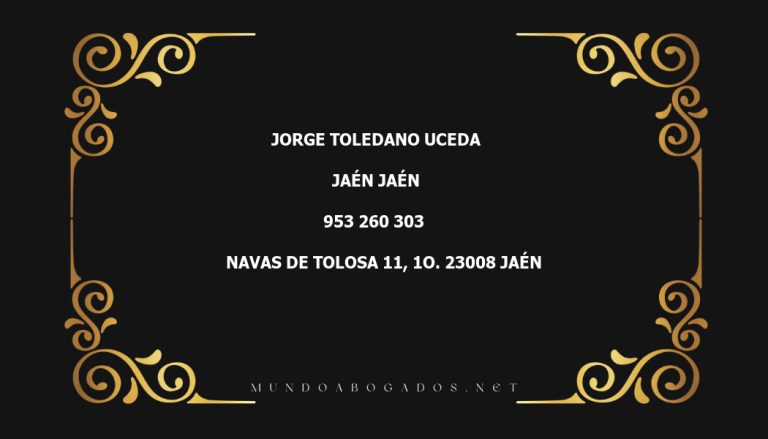 abogado Jorge Toledano Uceda en la localidad de Jaén