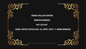 abogado Jorge Vallejo Anton en la localidad de Burgos