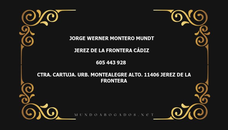 abogado Jorge Werner Montero Mundt en la localidad de Jerez de la Frontera